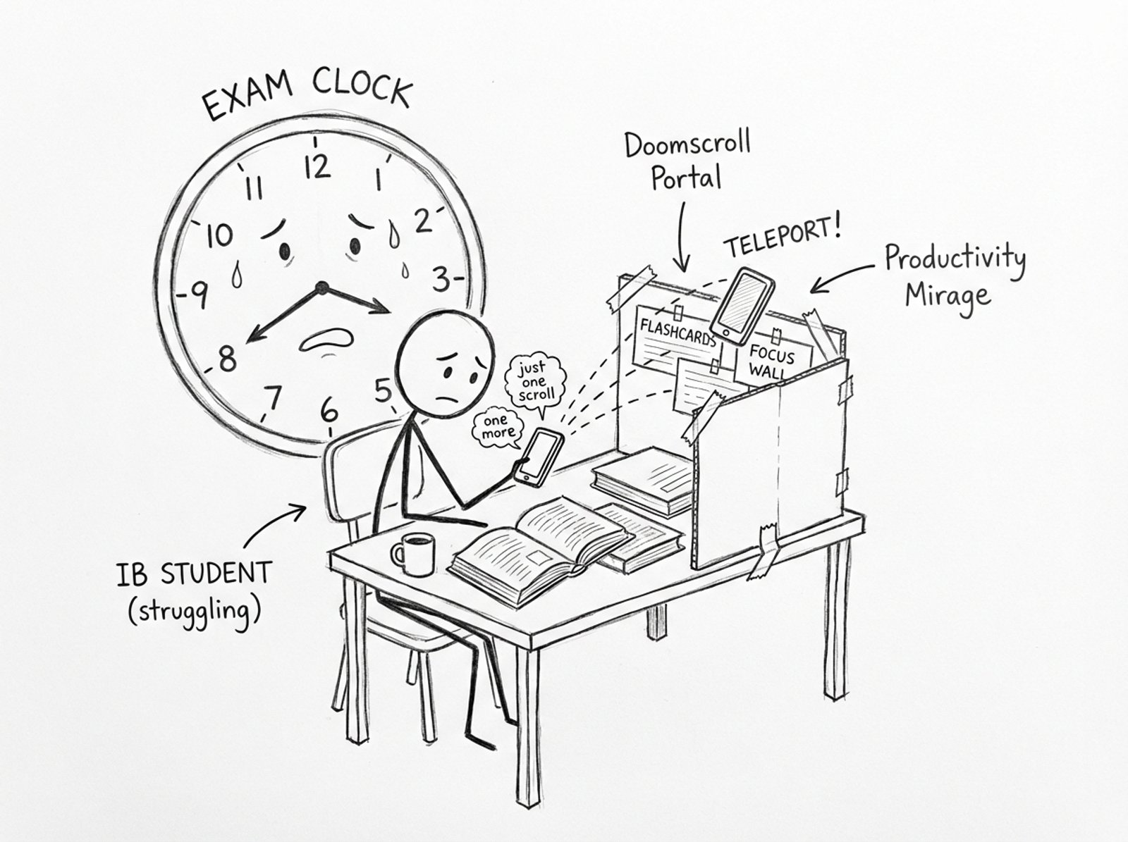 A phone that keeps teleporting onto the focus wall