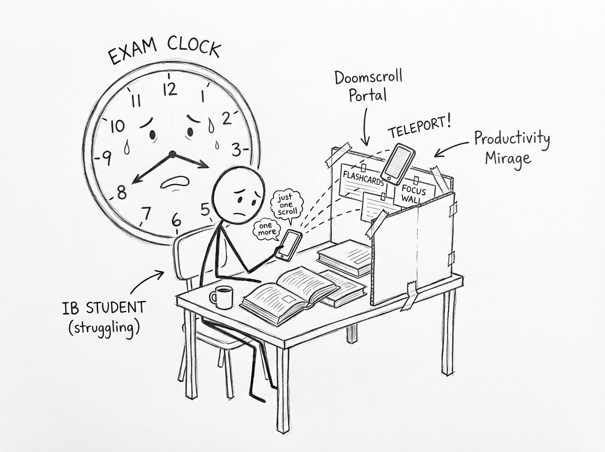 A phone that keeps teleporting onto the focus wall