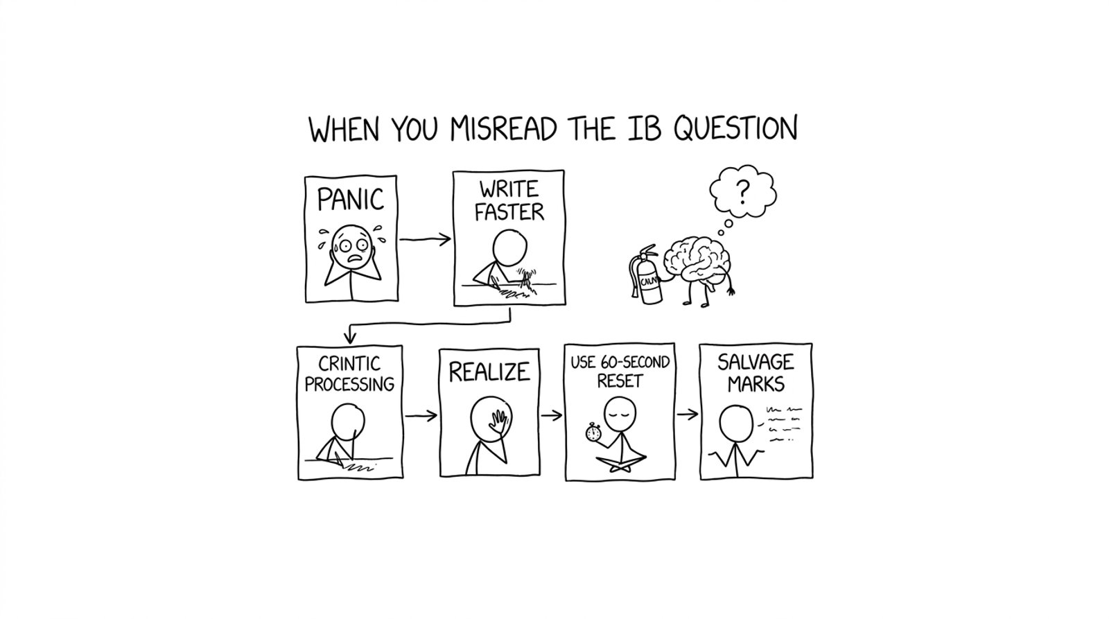 Flowchart for the misread-question reset