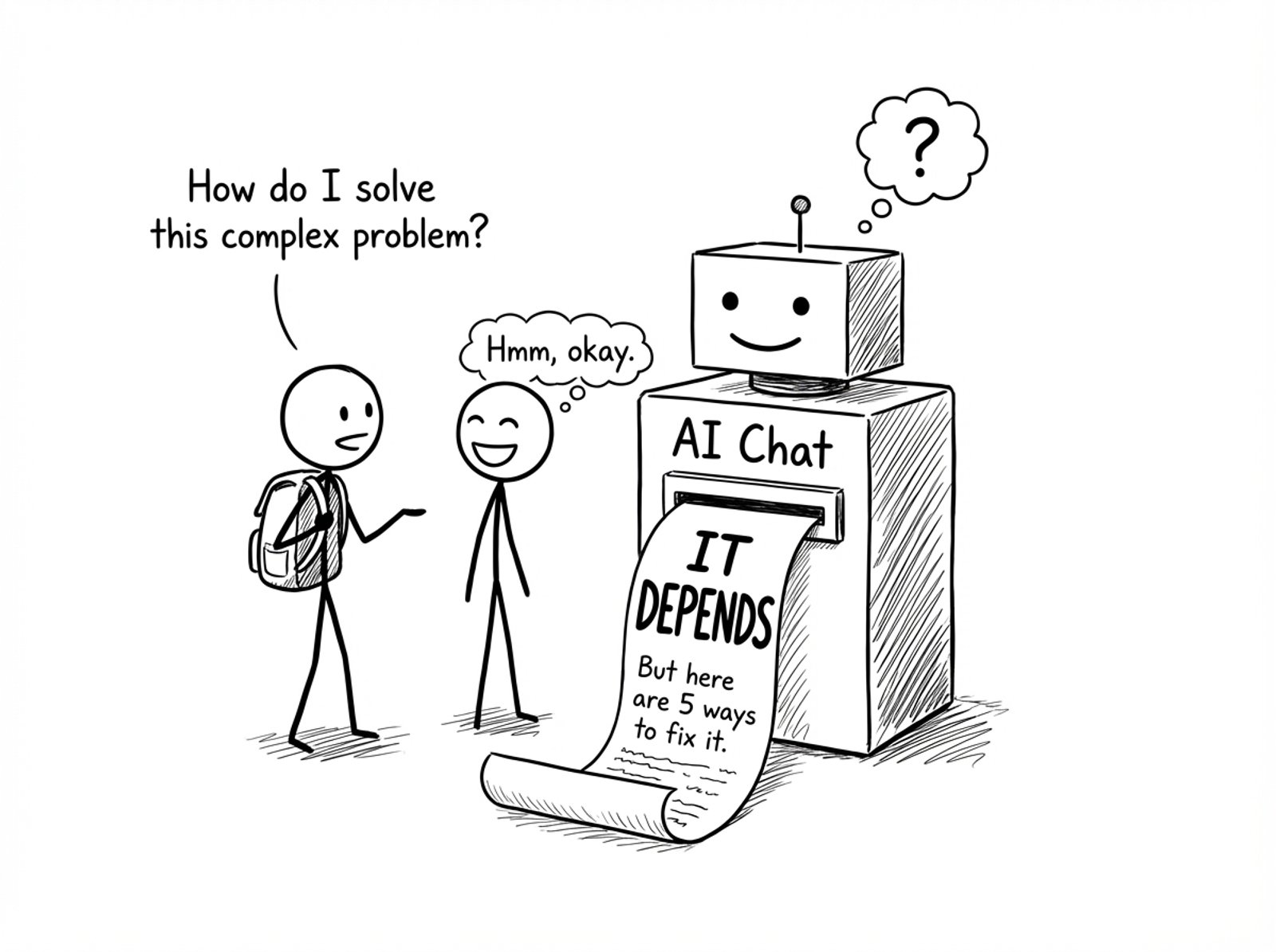 Asking AI Chat and getting "It depends"