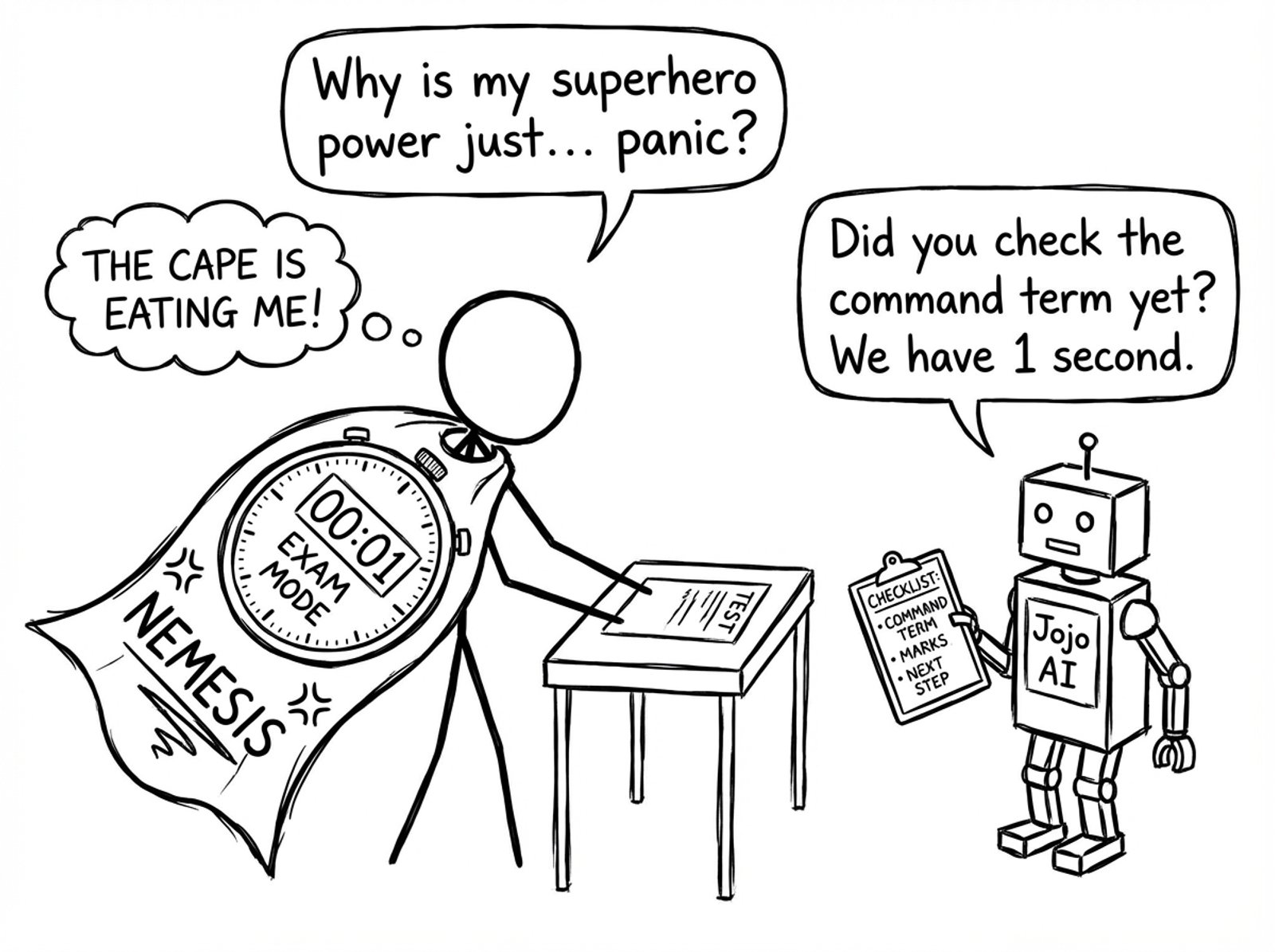 Timer cape superhero panic