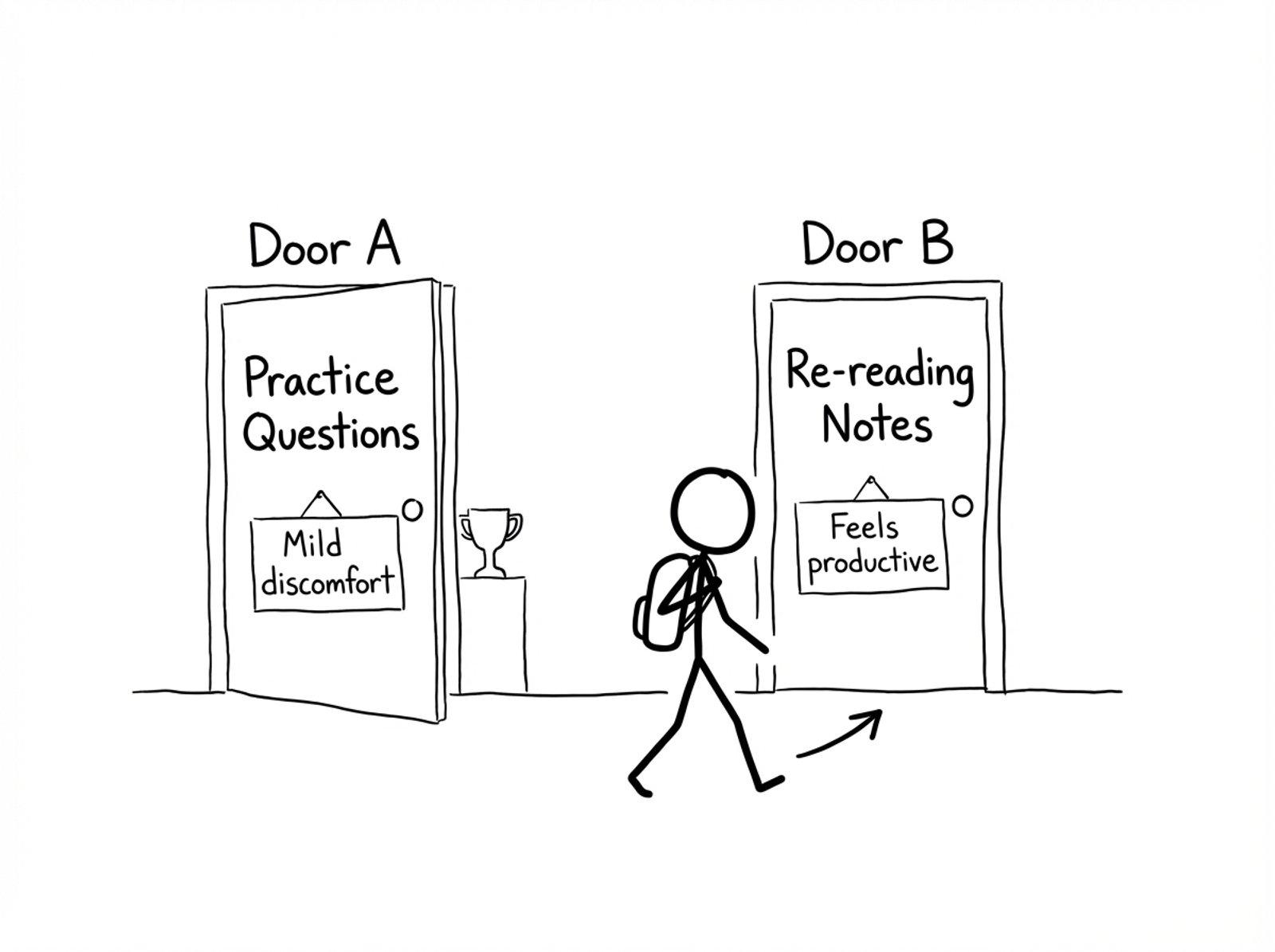 Practice vs re-reading doors
