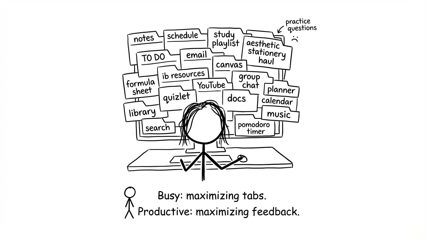 Busy tabs vs practice questions