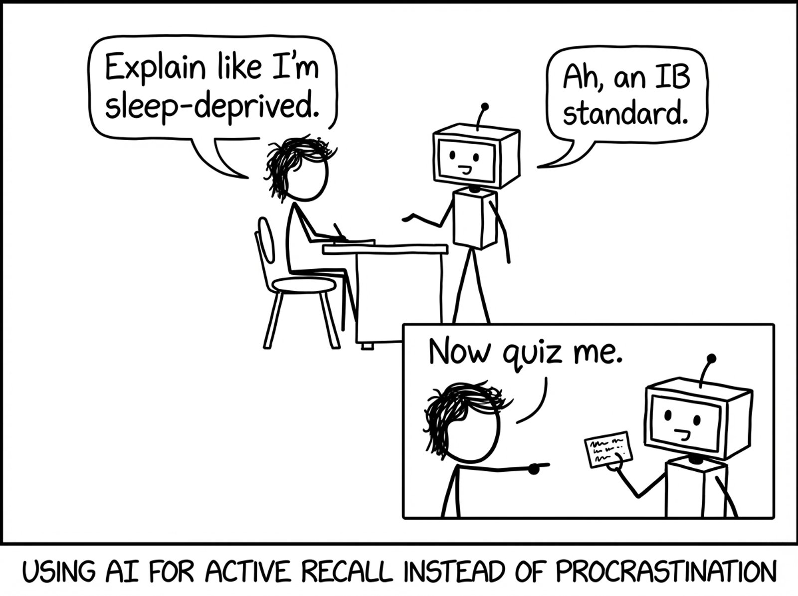 Student uses AI to quiz instead of procrastinate