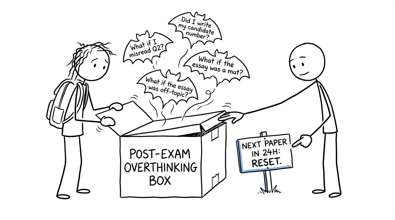 Post-exam overthinking bats escaping