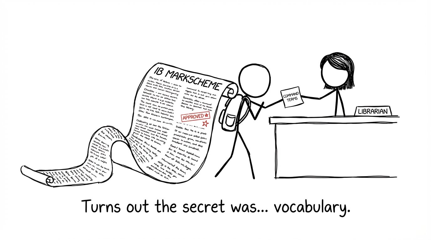 Student vs scroll markscheme joke