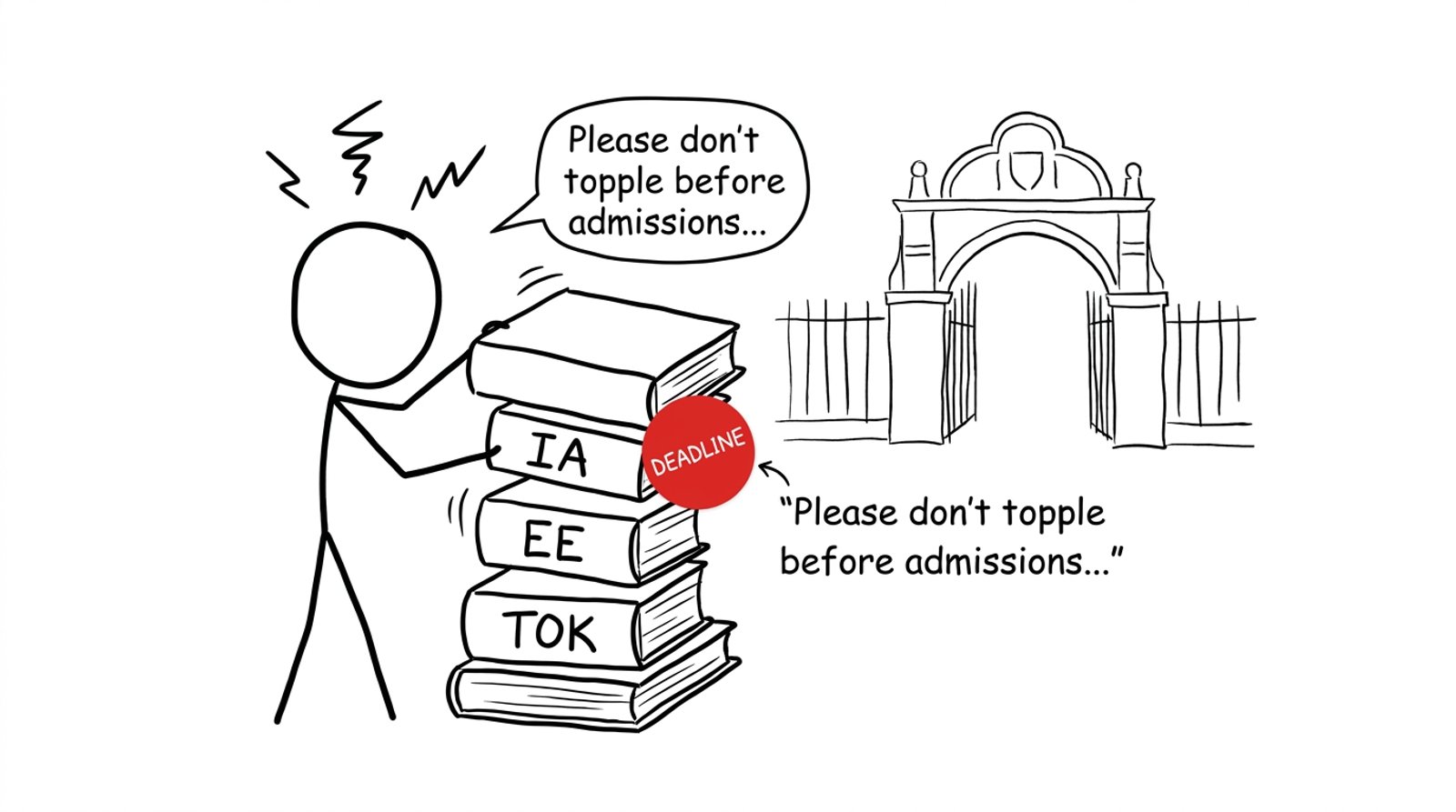 IB Jenga stress at Oxbridge gate