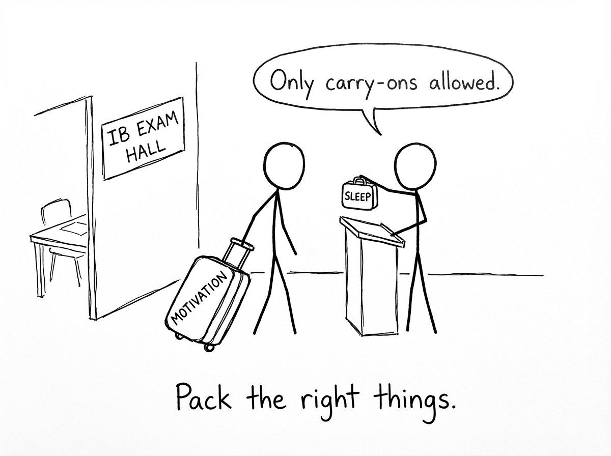 Packing the wrong thing for the exam