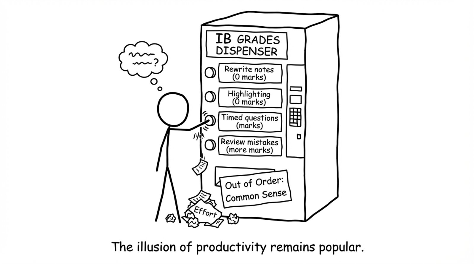 The IB grades vending machine