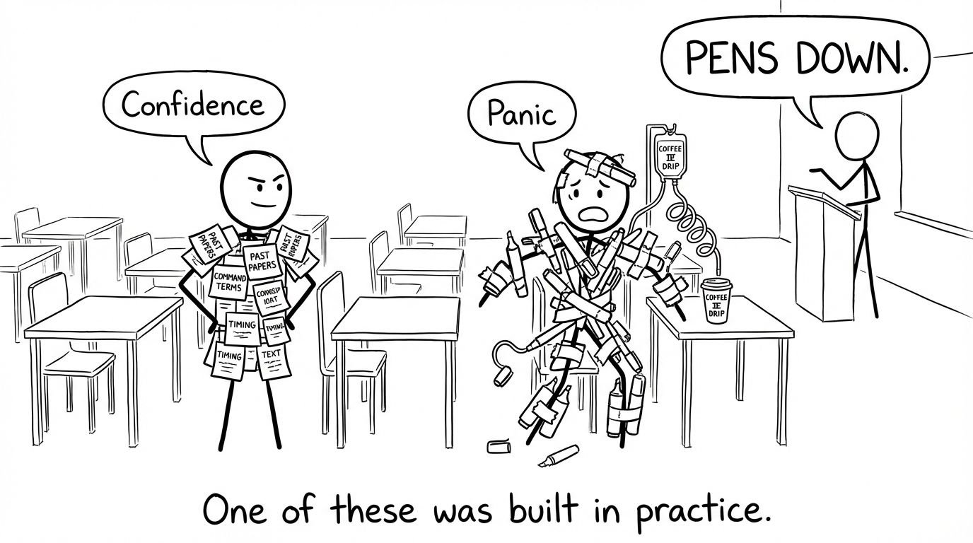 Exam hall: Confidence armor vs Panic armor