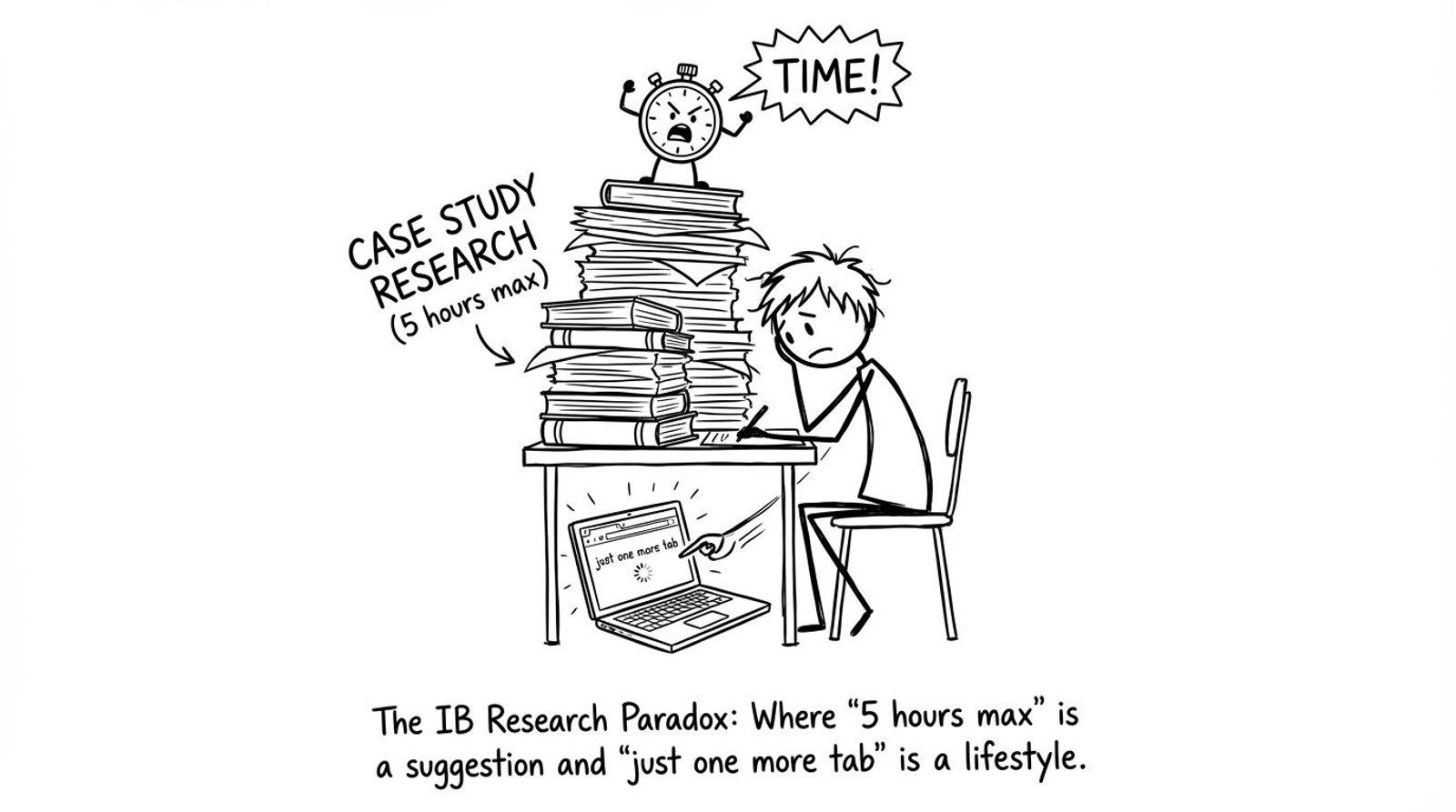An IB student vs the 5-hour research limit