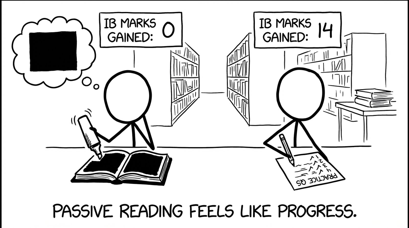 highlighting vs practice questions joke