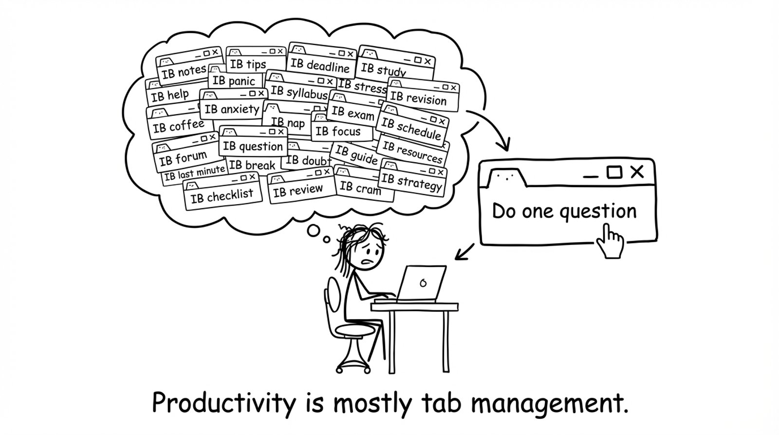 Tab chaos vs doing one question