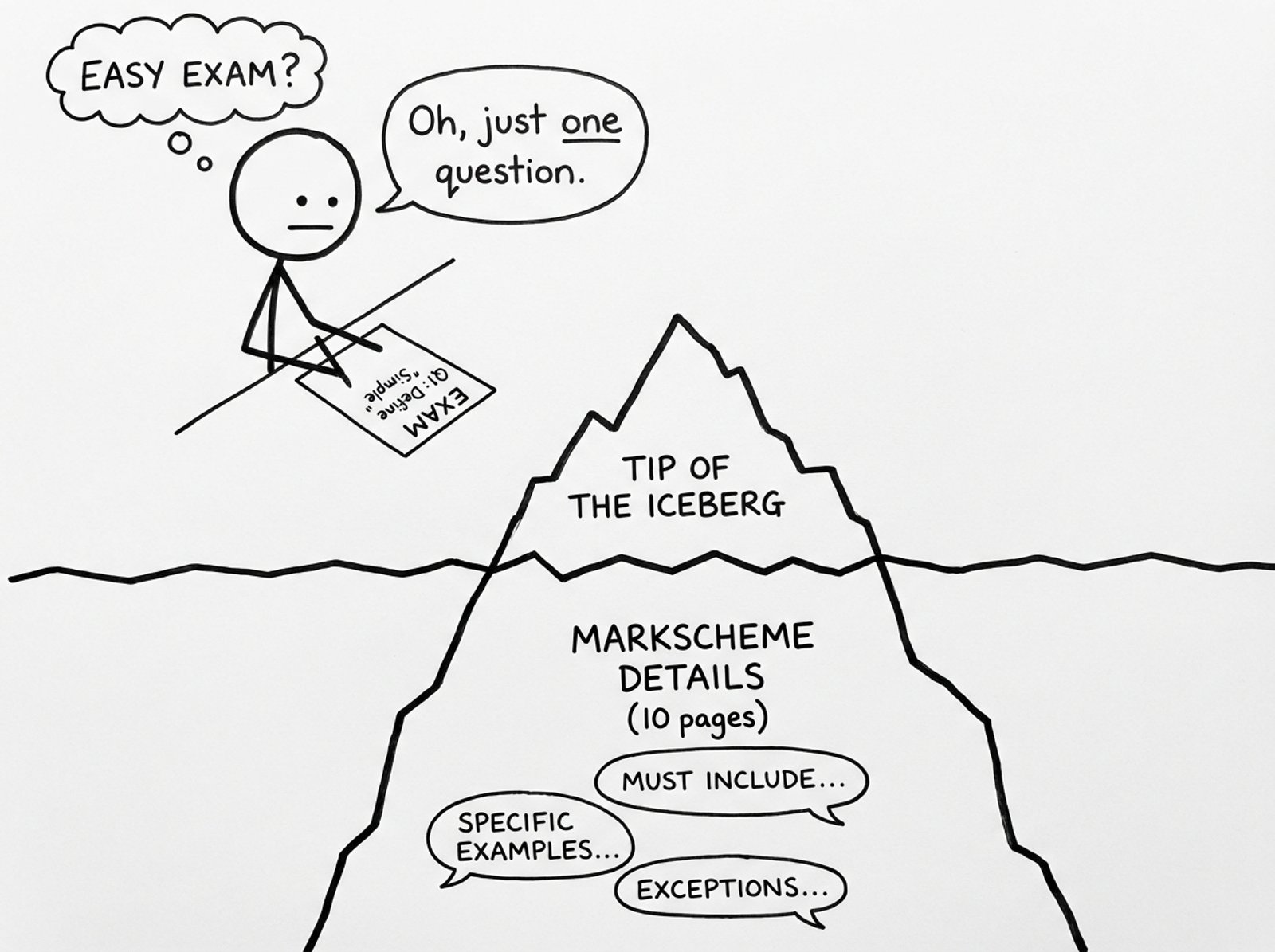 Iceberg of markscheme details