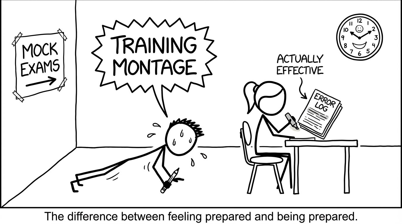 Mock exam training montage vs actually effective