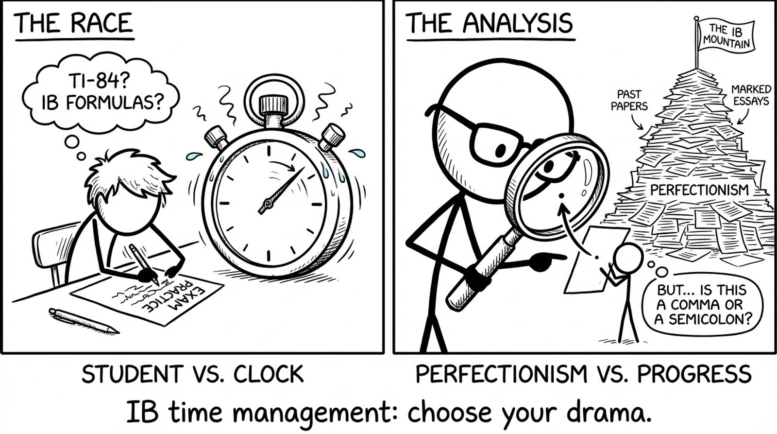 Timed practice vs perfectionism mountain