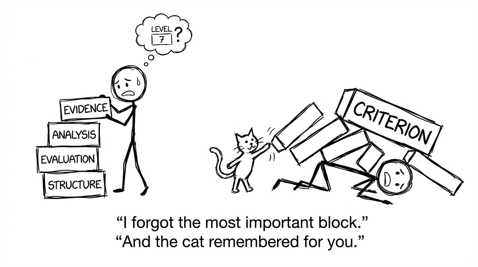 Level 7 tower with blocks