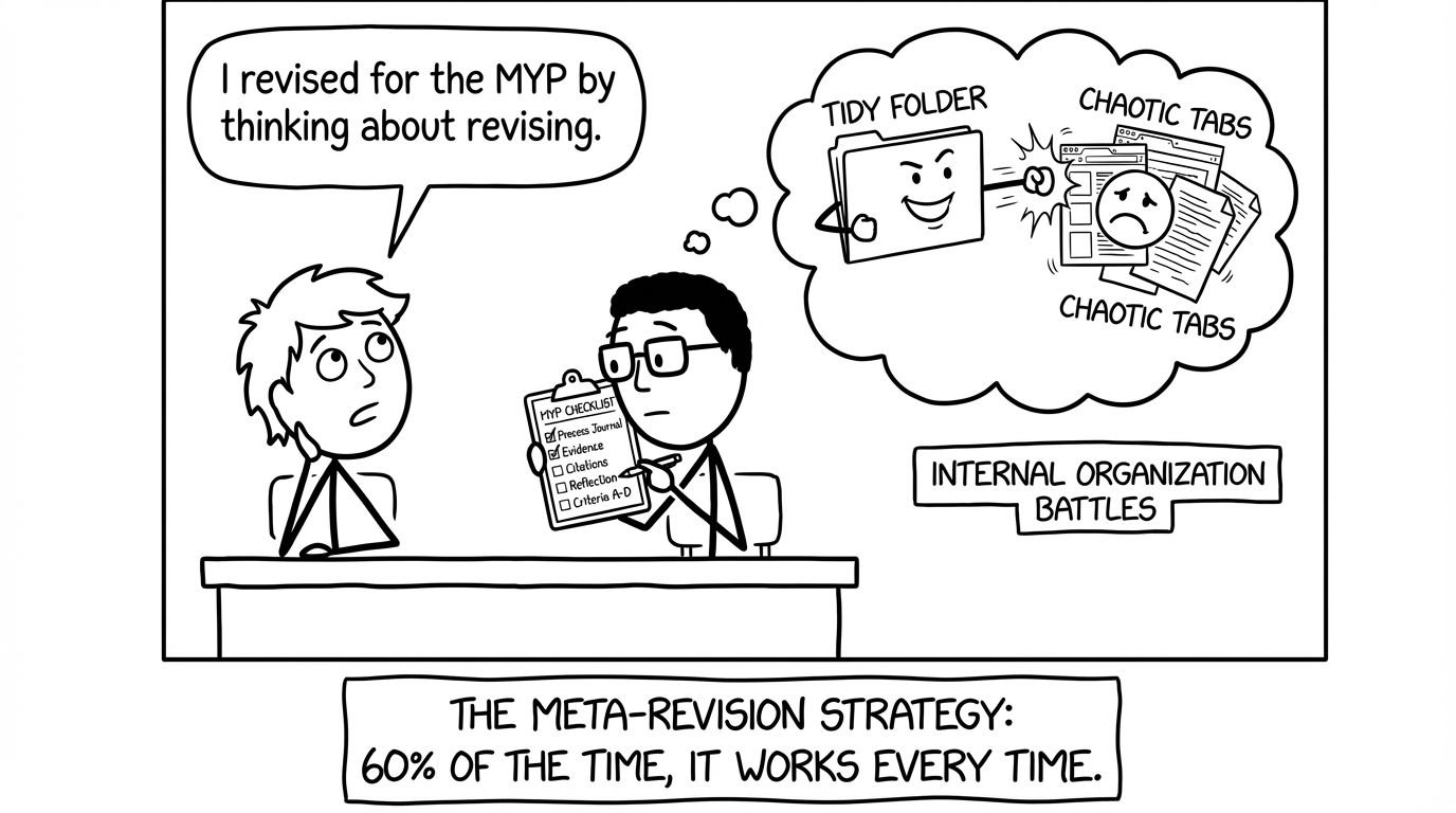 Two students: “I revised by thinking about revising” vs checklist