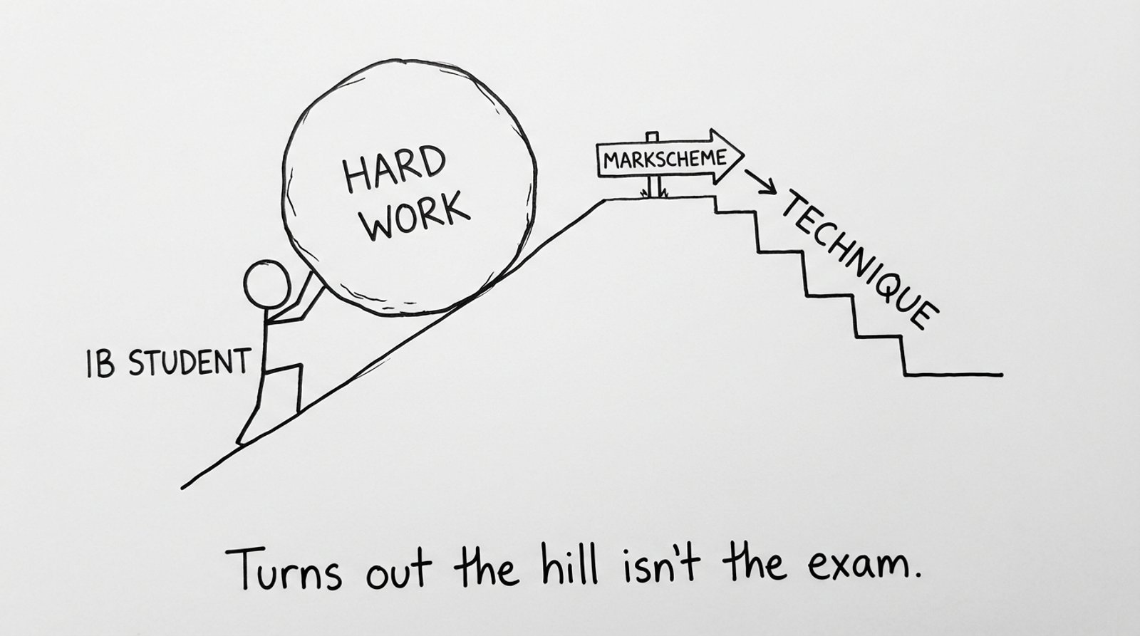 Hard work boulder vs markscheme staircase