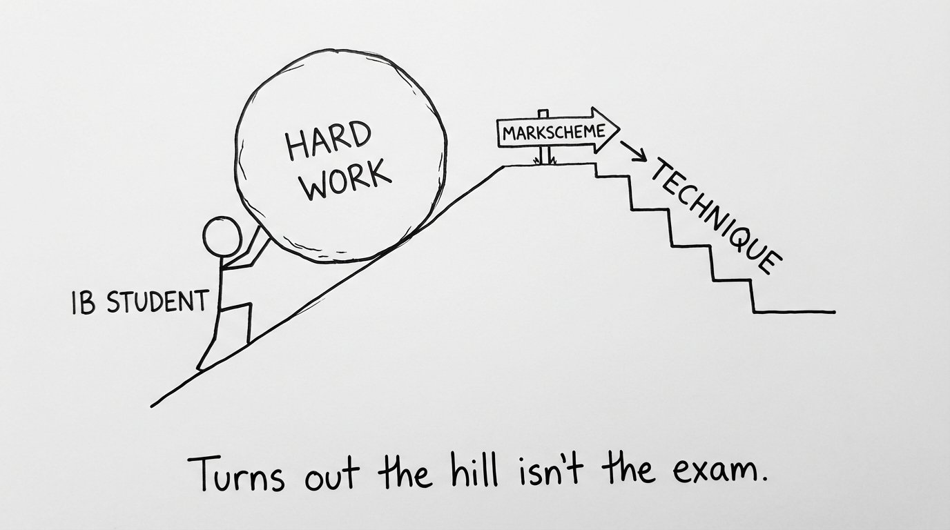 Hard work boulder vs markscheme staircase