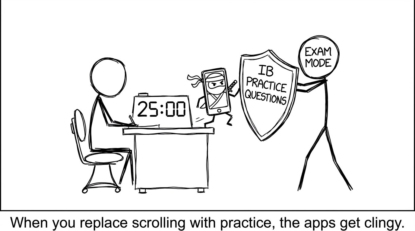 When you replace scrolling with practice, the apps get clingy.