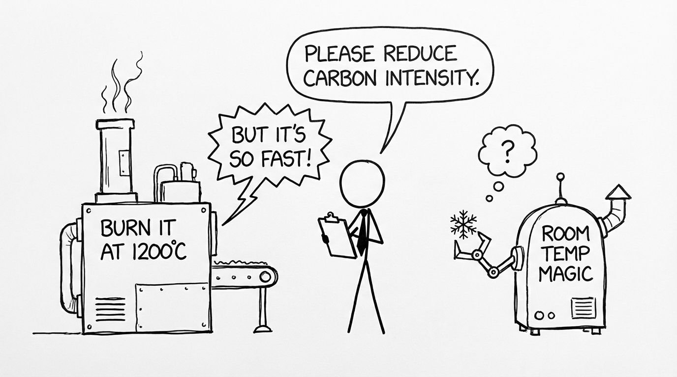 Two machines arguing about carbon intensity