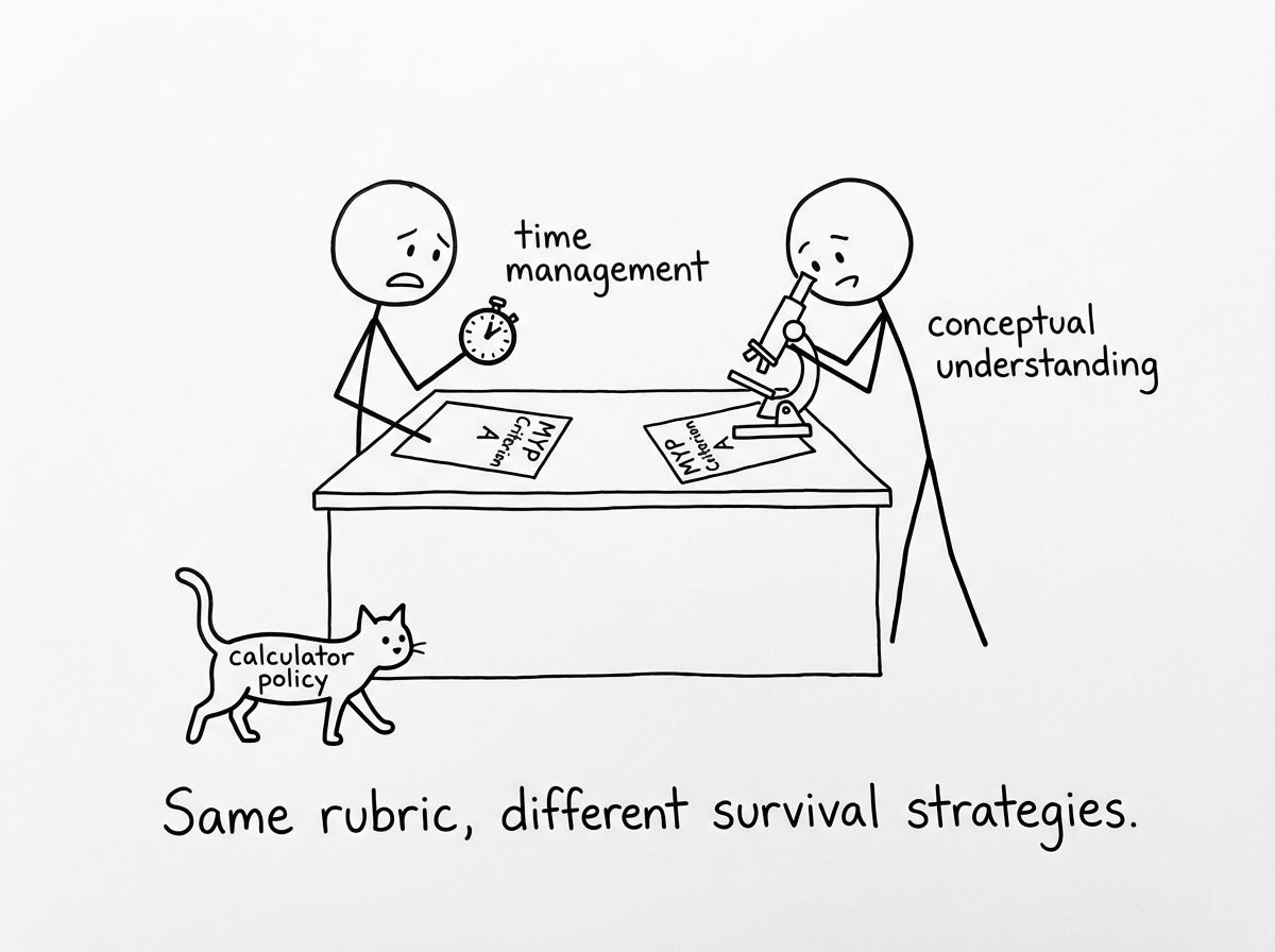 Same rubric, different survival strategies