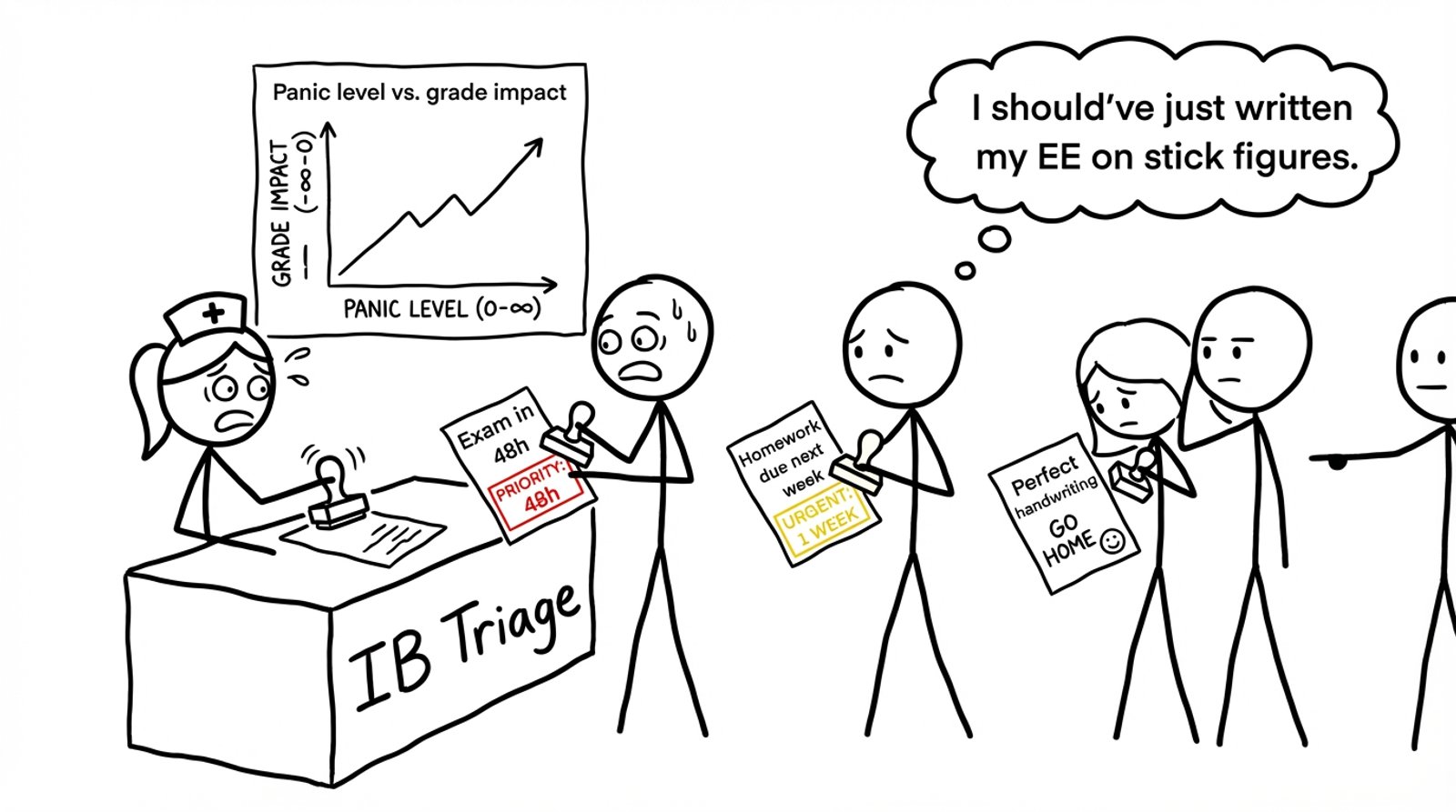 IB triage desk joke