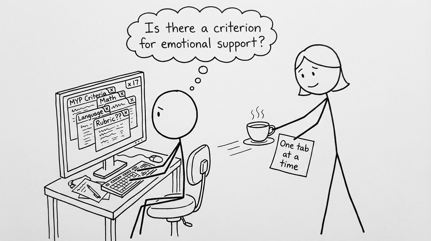 Student with too many tabs and a helpful parent