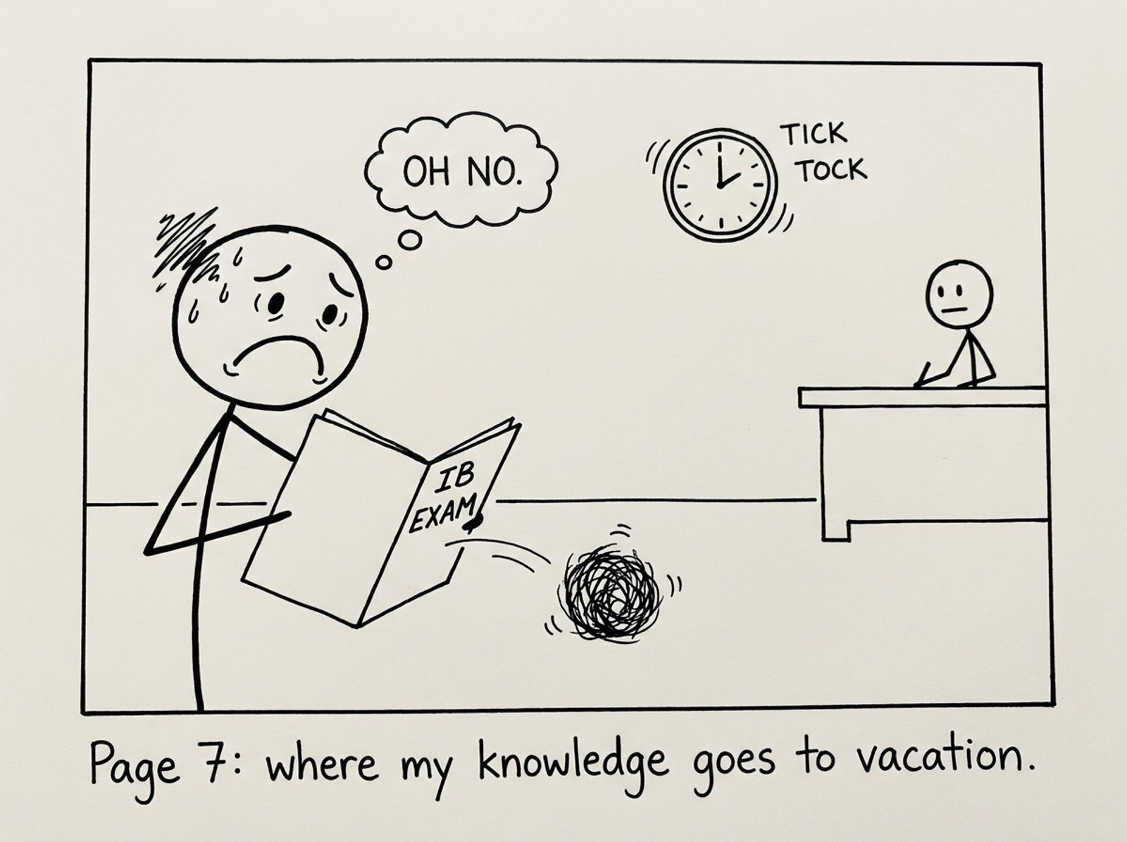 Tumbleweed in exam booklet