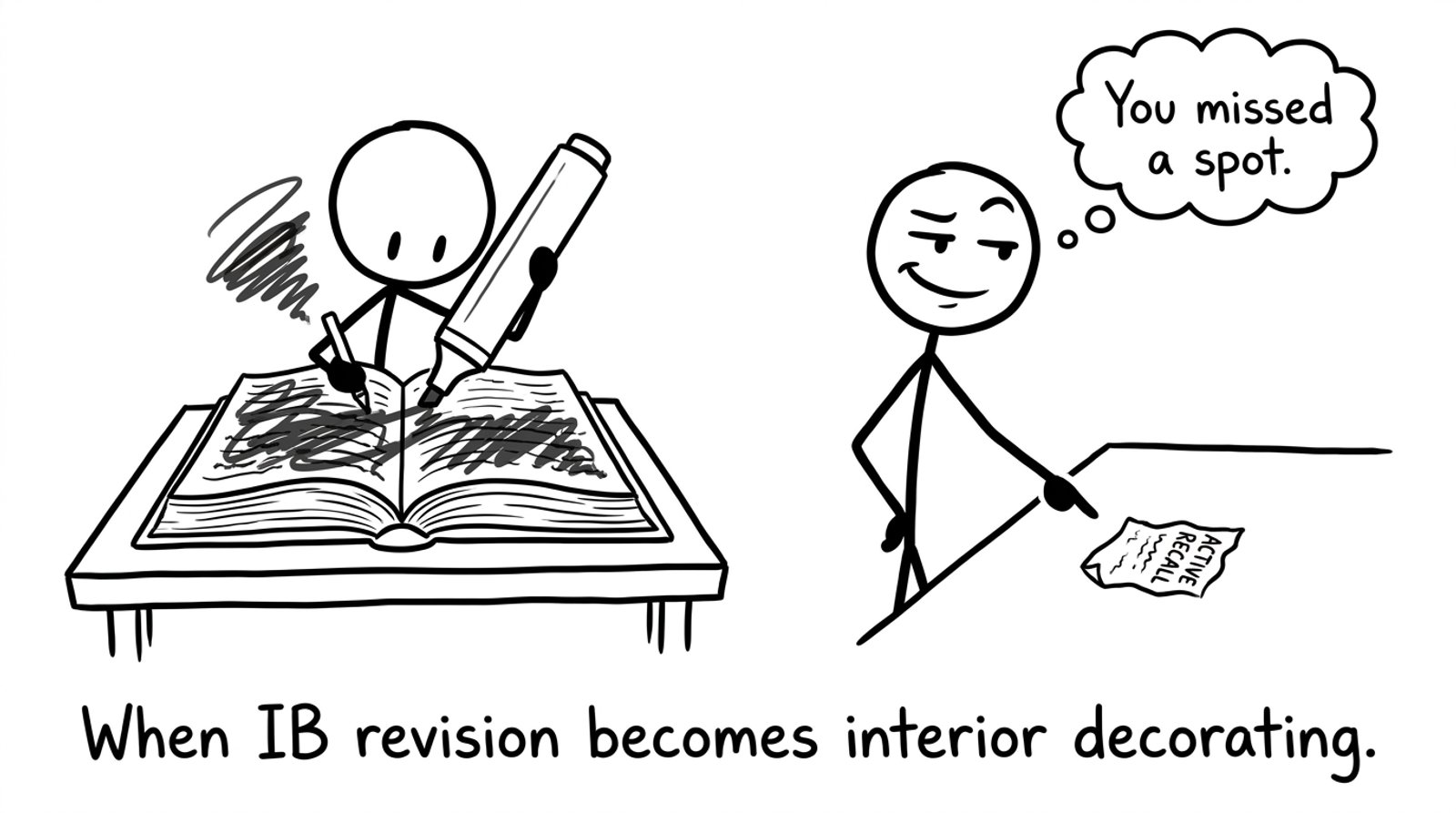 Highlighting the entire book vs active recall