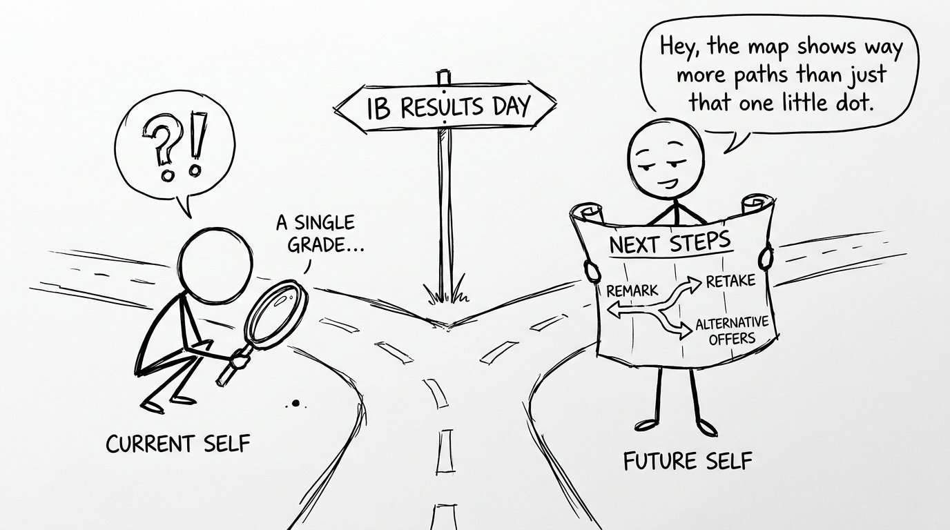 Future self with a map of next steps