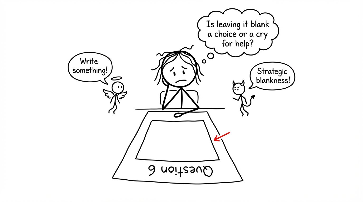 Angel vs devil debating the blank question