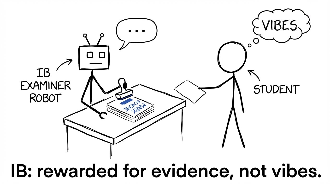 IB rewarded for evidence, not vibes