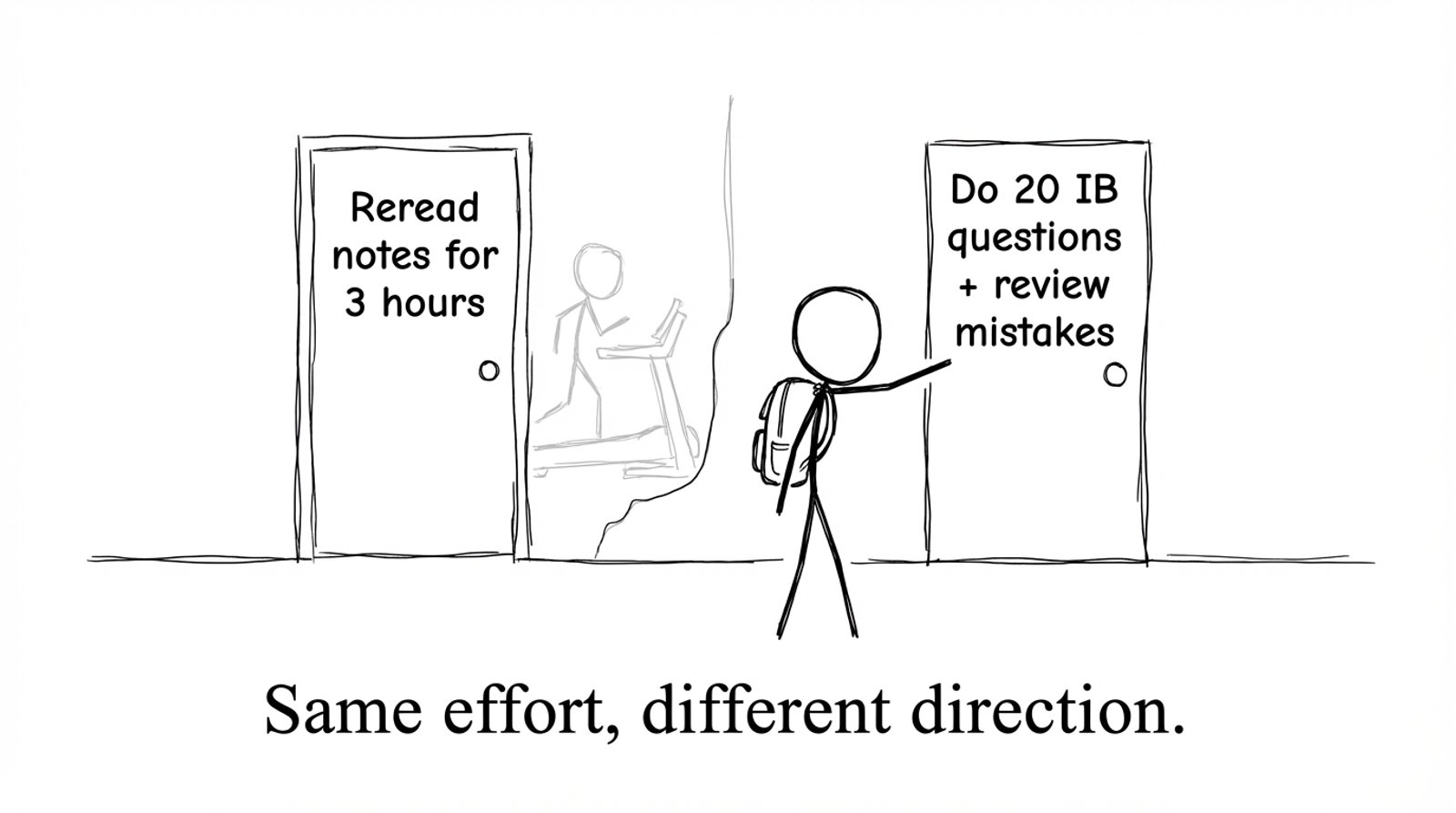 Same effort, different direction.