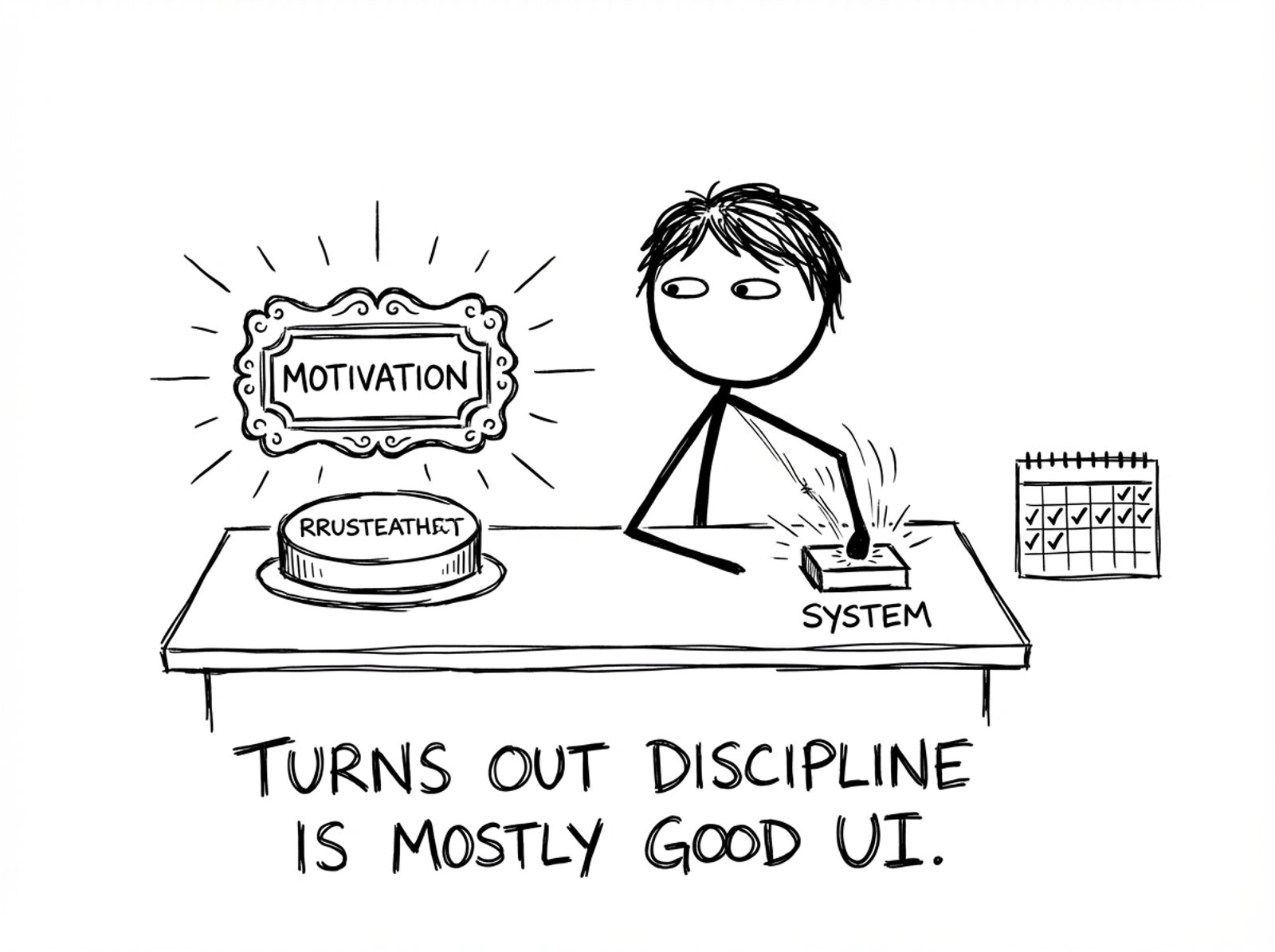 Motivation vs system XKCD comic