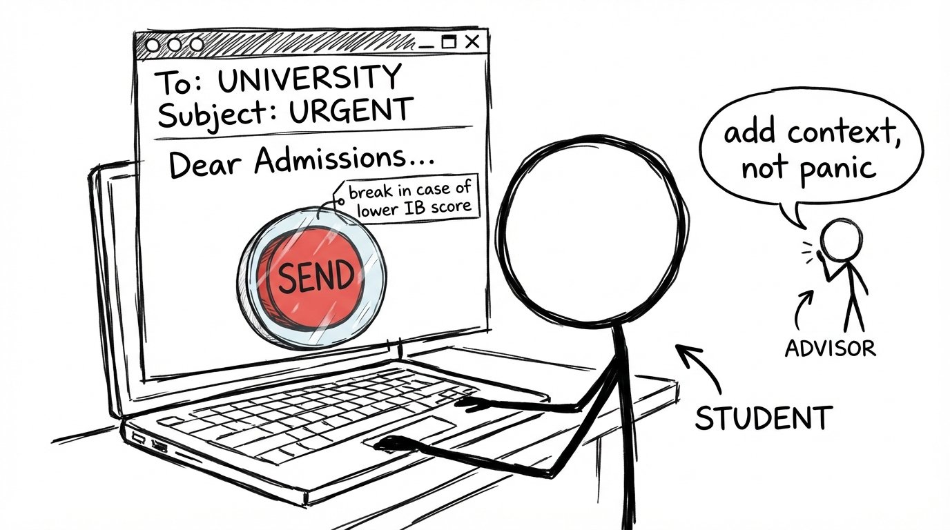 Stick figure about to press SEND on university email