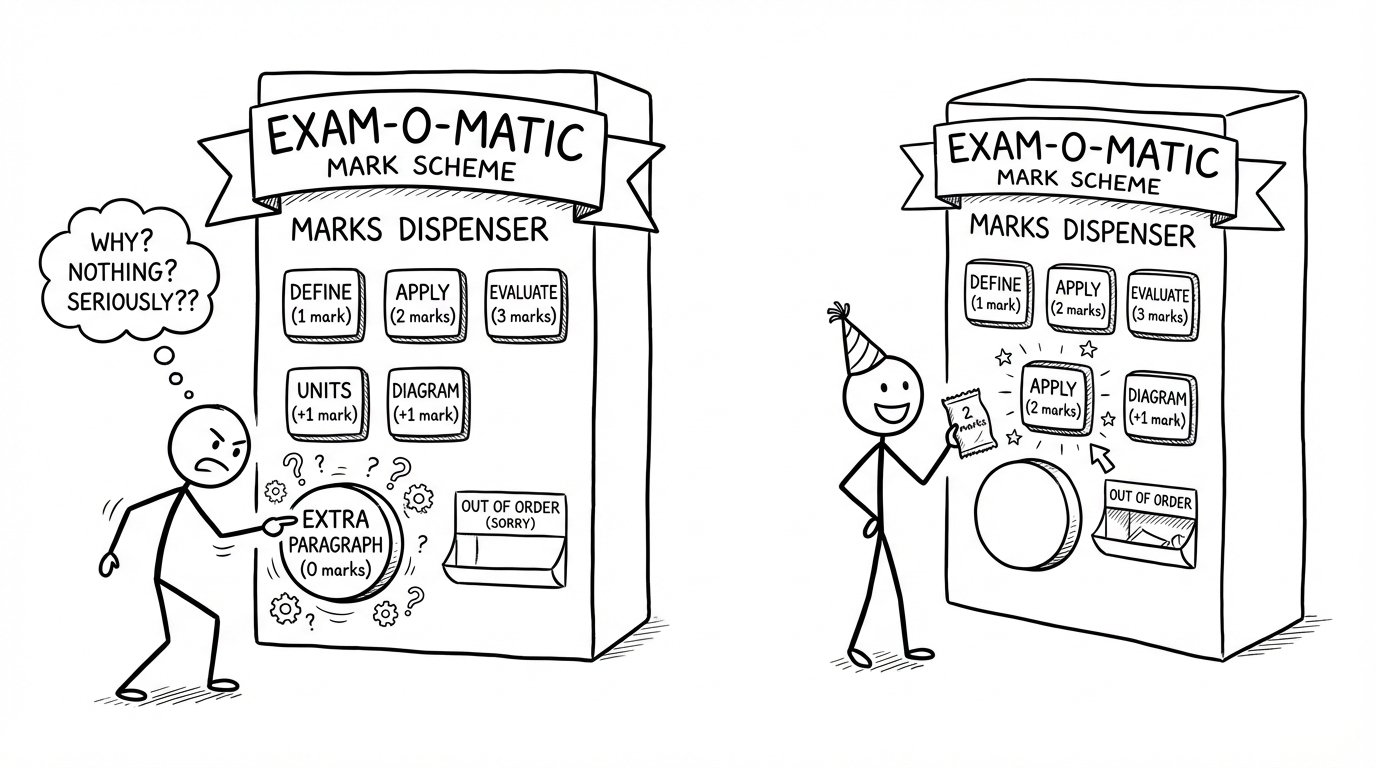 Markscheme vending machine joke