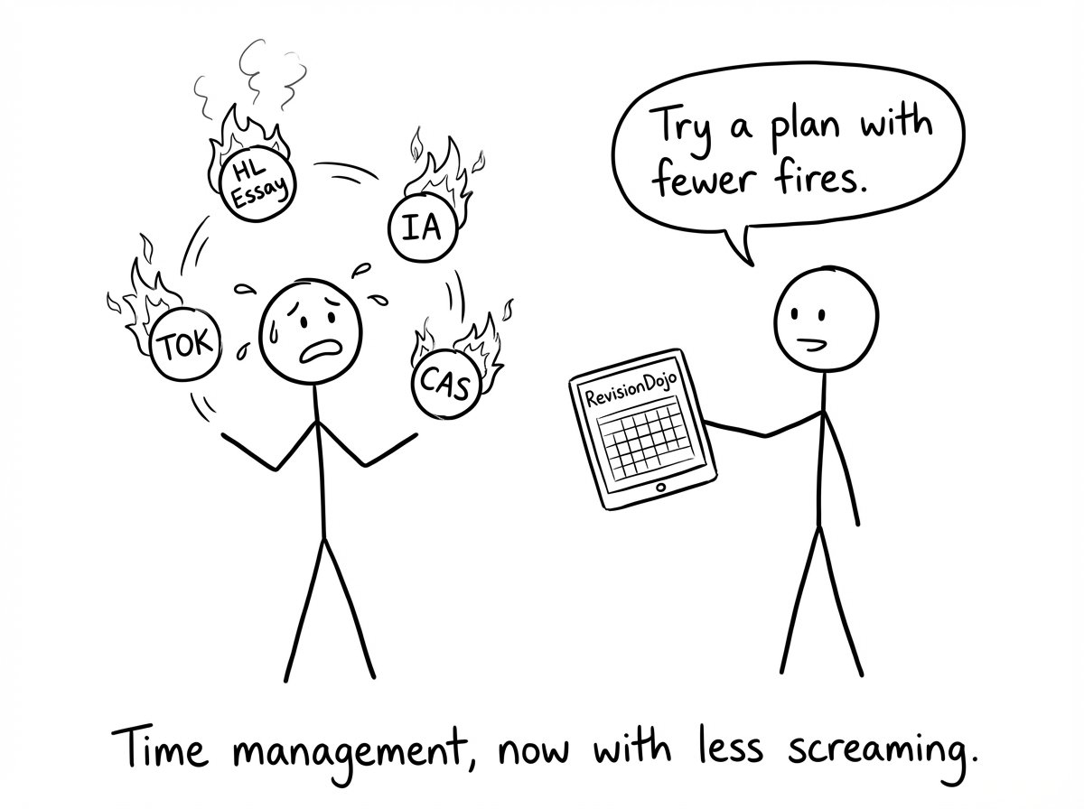 Juggling IB deadlines, someone suggests a plan