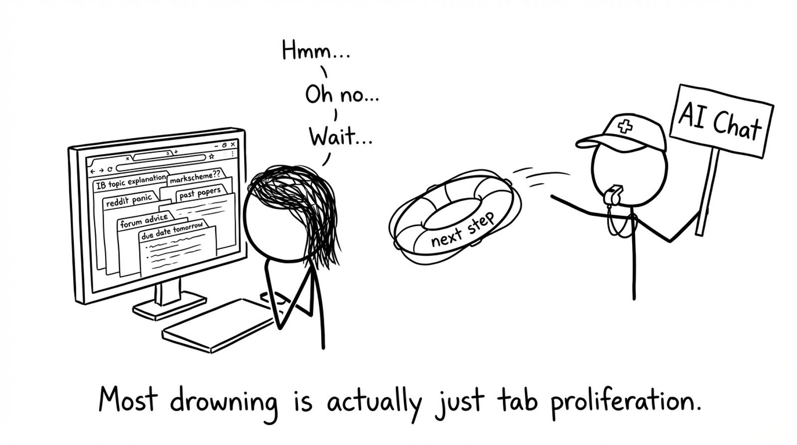 Tab proliferation drowning joke