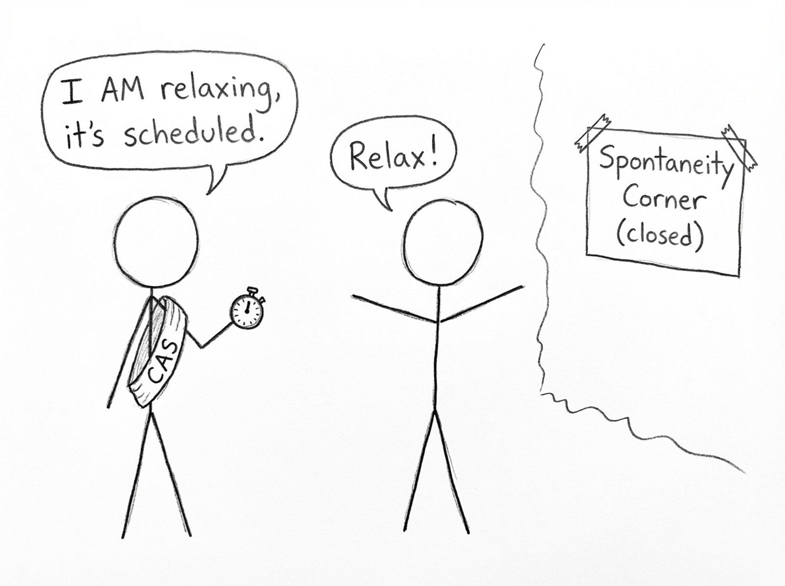 CAS party with a stopwatch