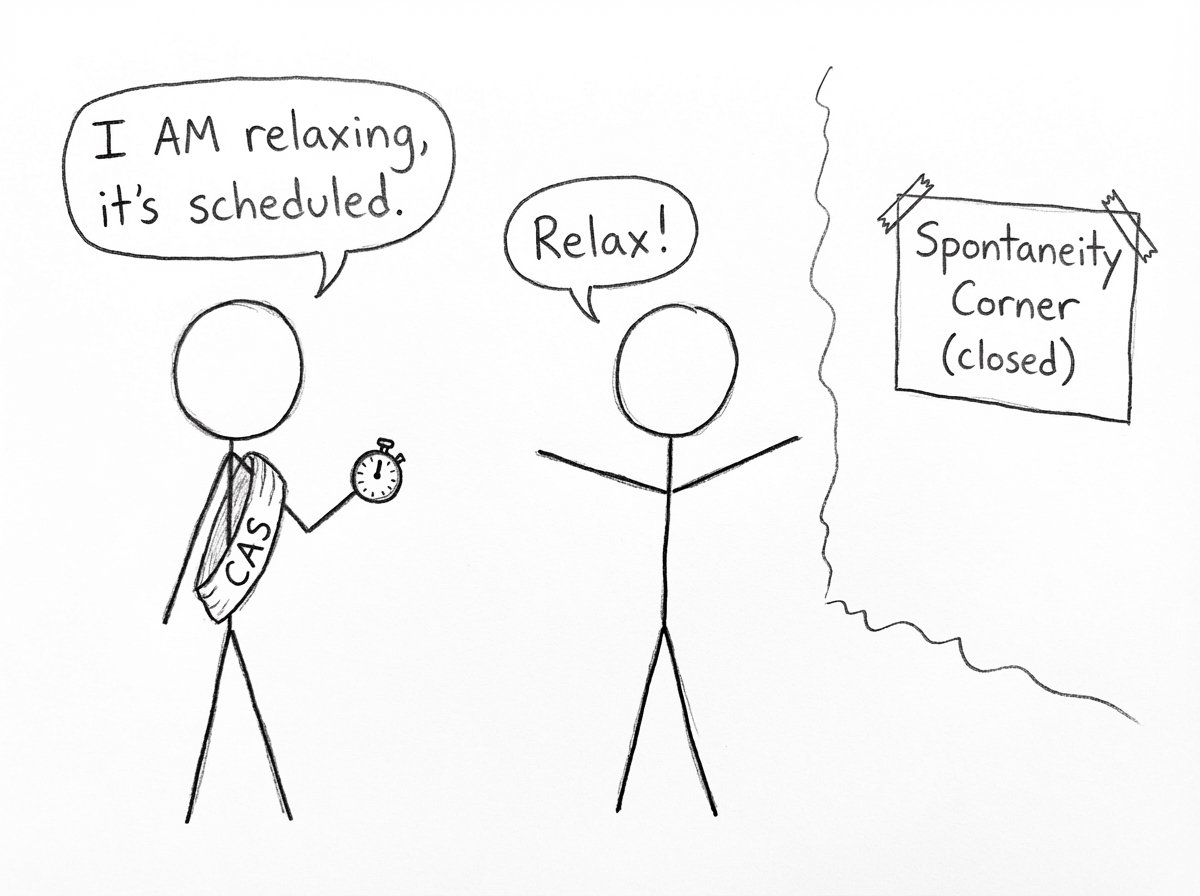 CAS party with a stopwatch