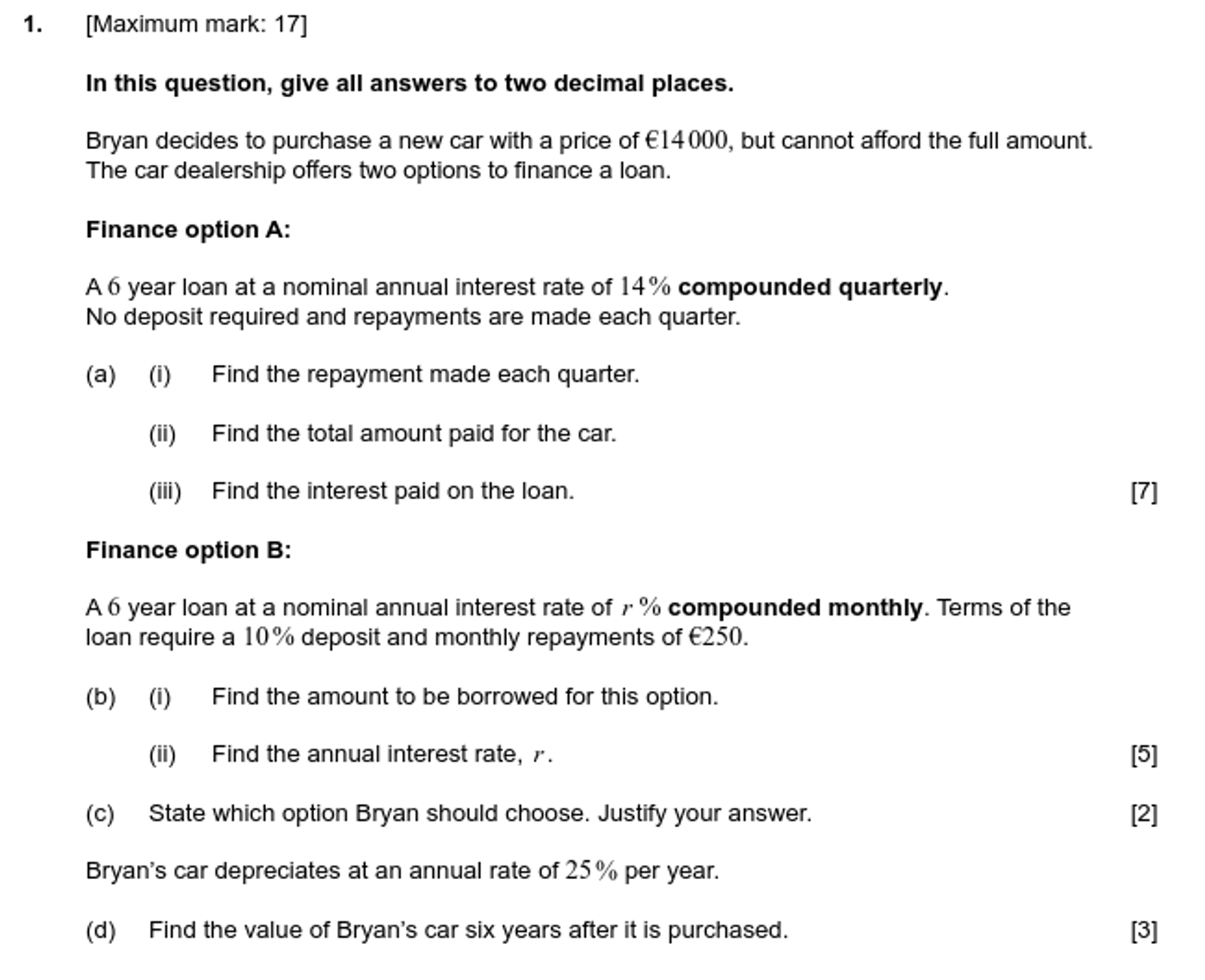 Past Exam Practice Problem Paper 2