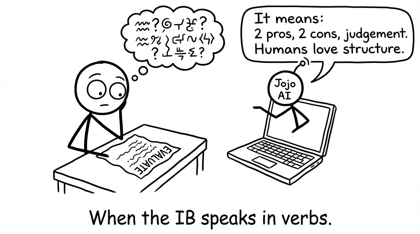 When the IB speaks in verbs