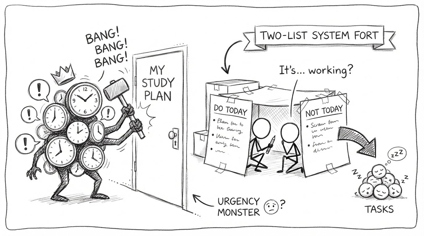 Urgency Monster vs two lists