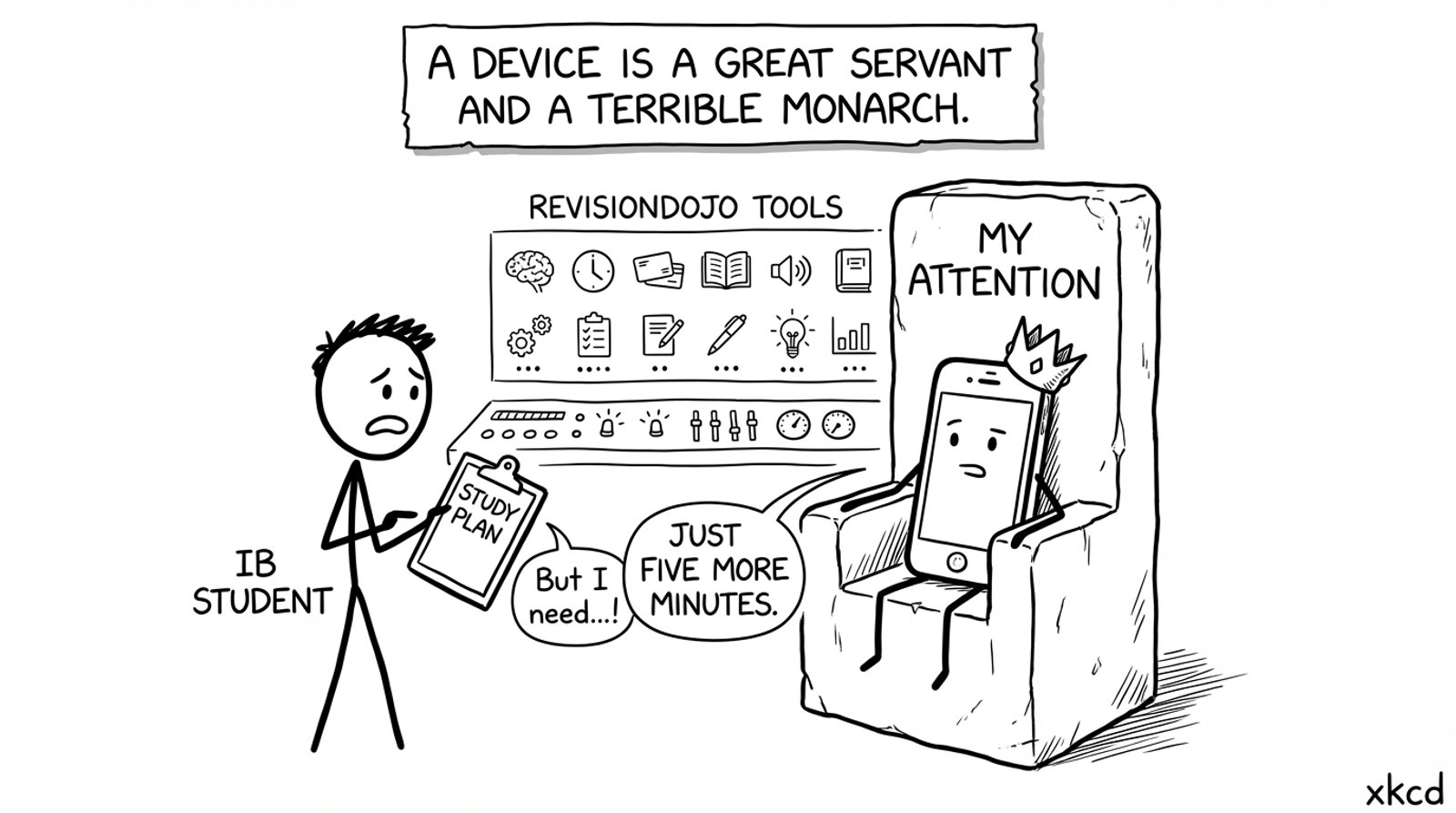 A phone sits like a monarch on the throne of attention