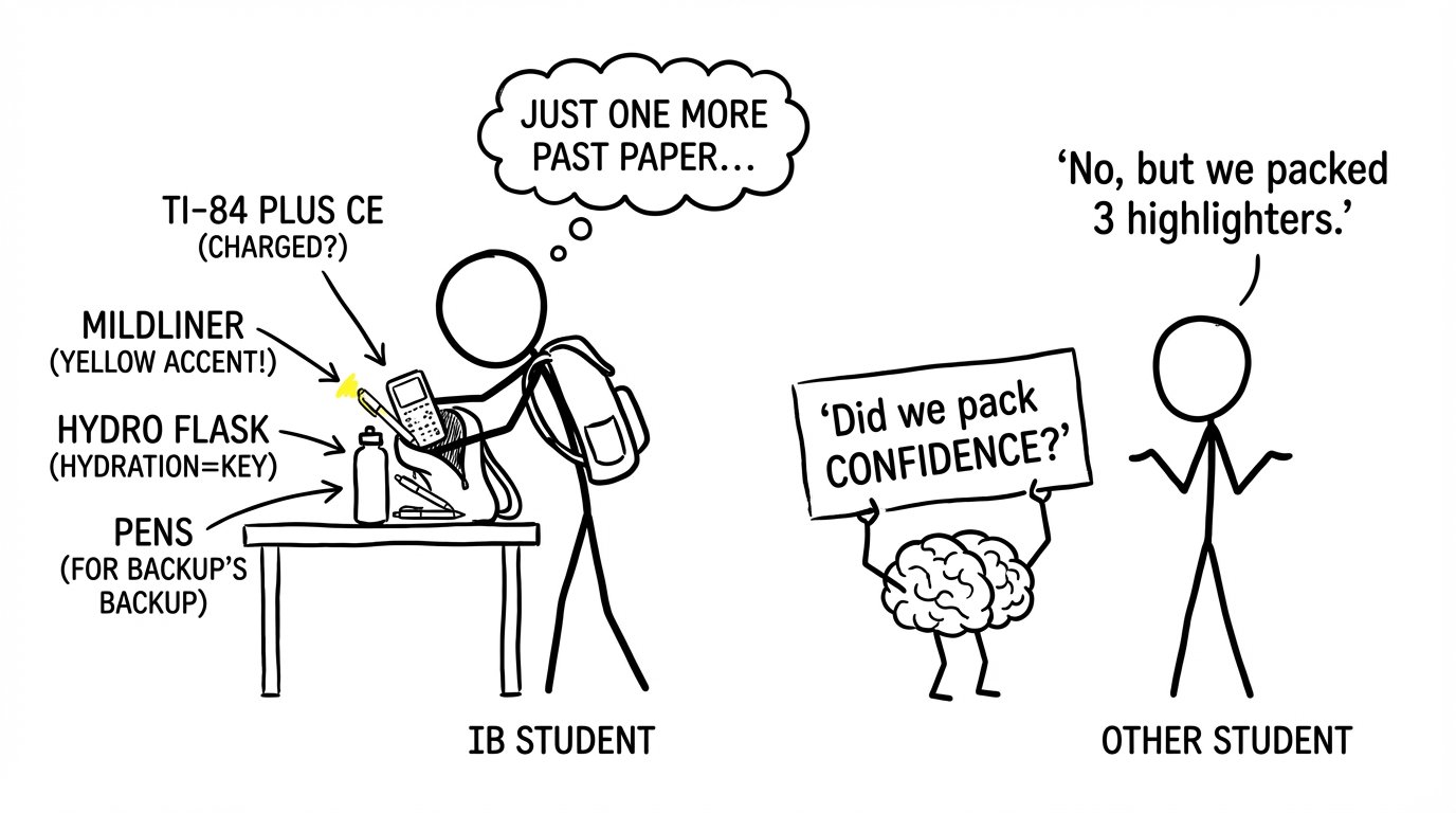 An IB student packing “confidence”