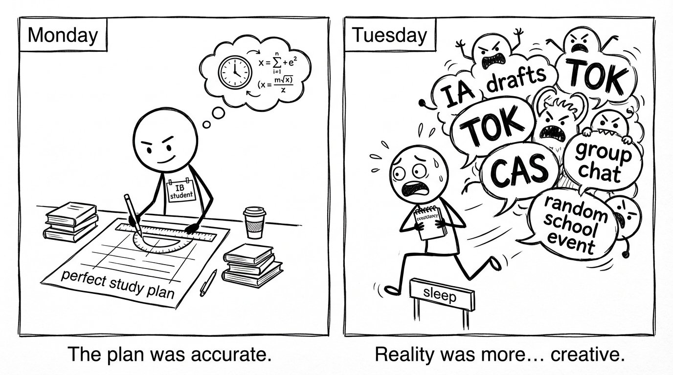 IB plan vs reality XKCD comic
