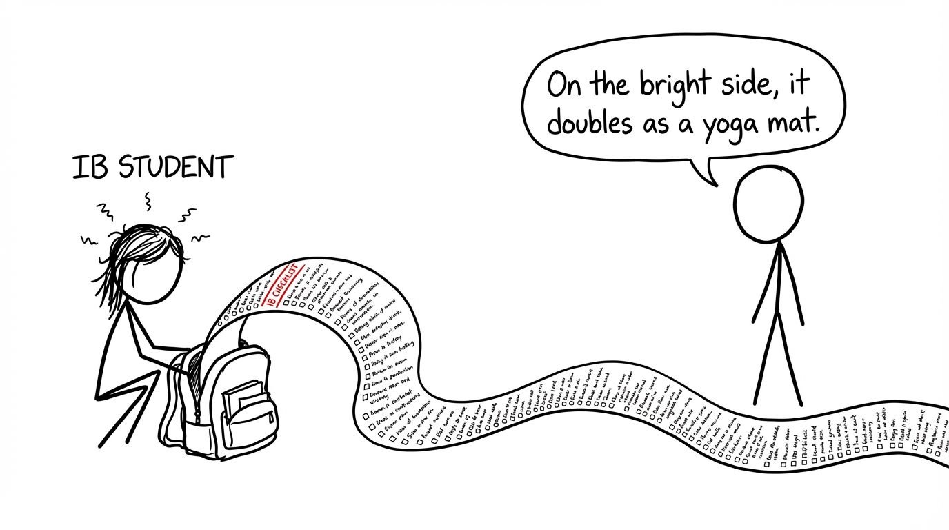 IB checklist unrolls like a yoga mat