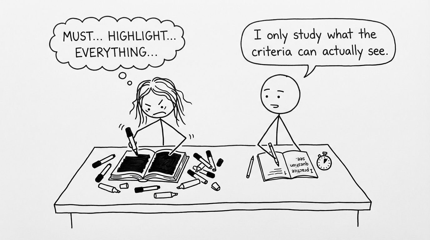 Highlighting everything vs doing one timed question